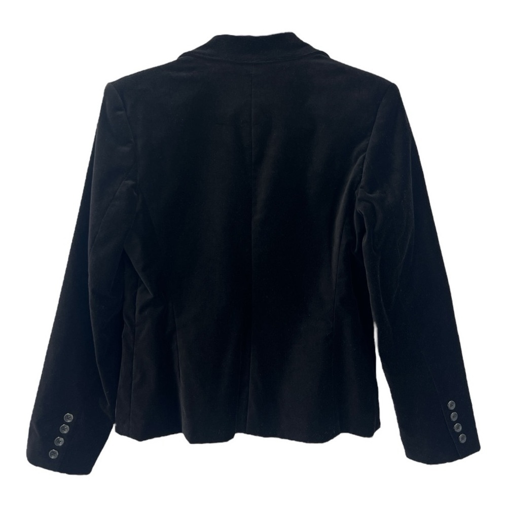 Rafaela Velvet Two Button Black Y2K Stretch Blazer SZ 6 New - Picture 2 of 13